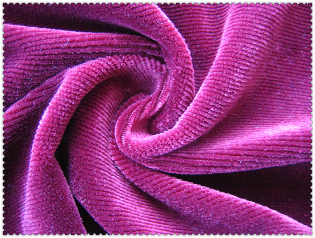 厂家直销 抽条仿棉绒 针织灯芯绒 全涤天鹅绒 提花 天鹅绒灯芯条