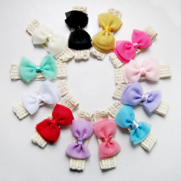 c13 欧美新款批发 儿童泡泡蝴蝶结头带 婴儿宝宝头饰发带 款爆