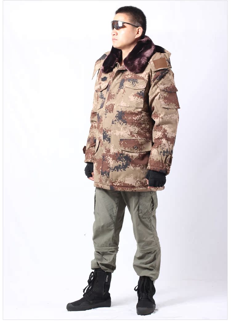 正品07迷彩大衣防寒棉服棉大衣抗寒荒漠迷彩作训大衣陆军迷 批发