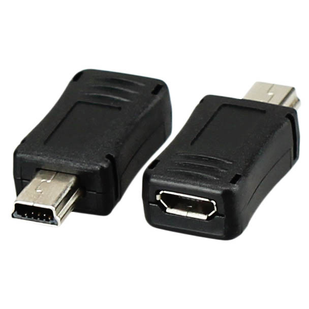 手机micro usb母转迷你mini usb公头usb数据充电转换头