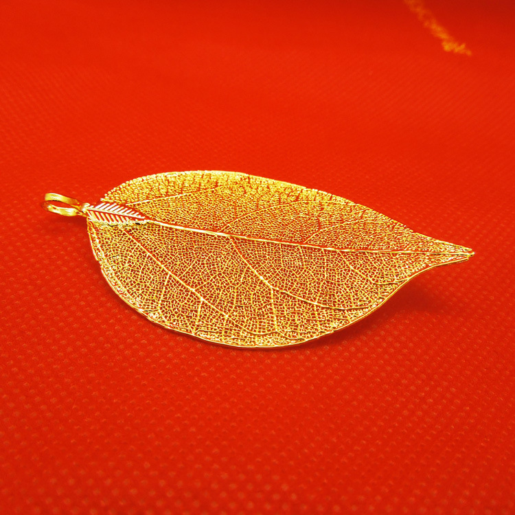 金叶子 金树叶 镀金叶子 合金吊坠 挂件毛衣链 配饰 项坠 项链