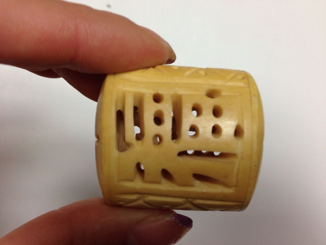 牛骨 纯手工雕刻 福字挂件