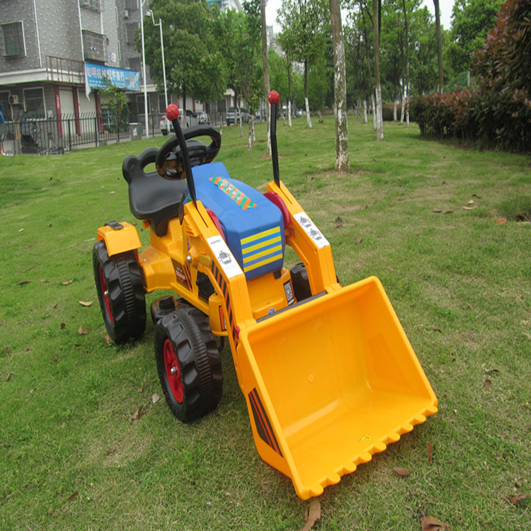 哈喽贝比儿童电动推土机可坐可骑 大型脚踏工程车 推土机镇店之宝