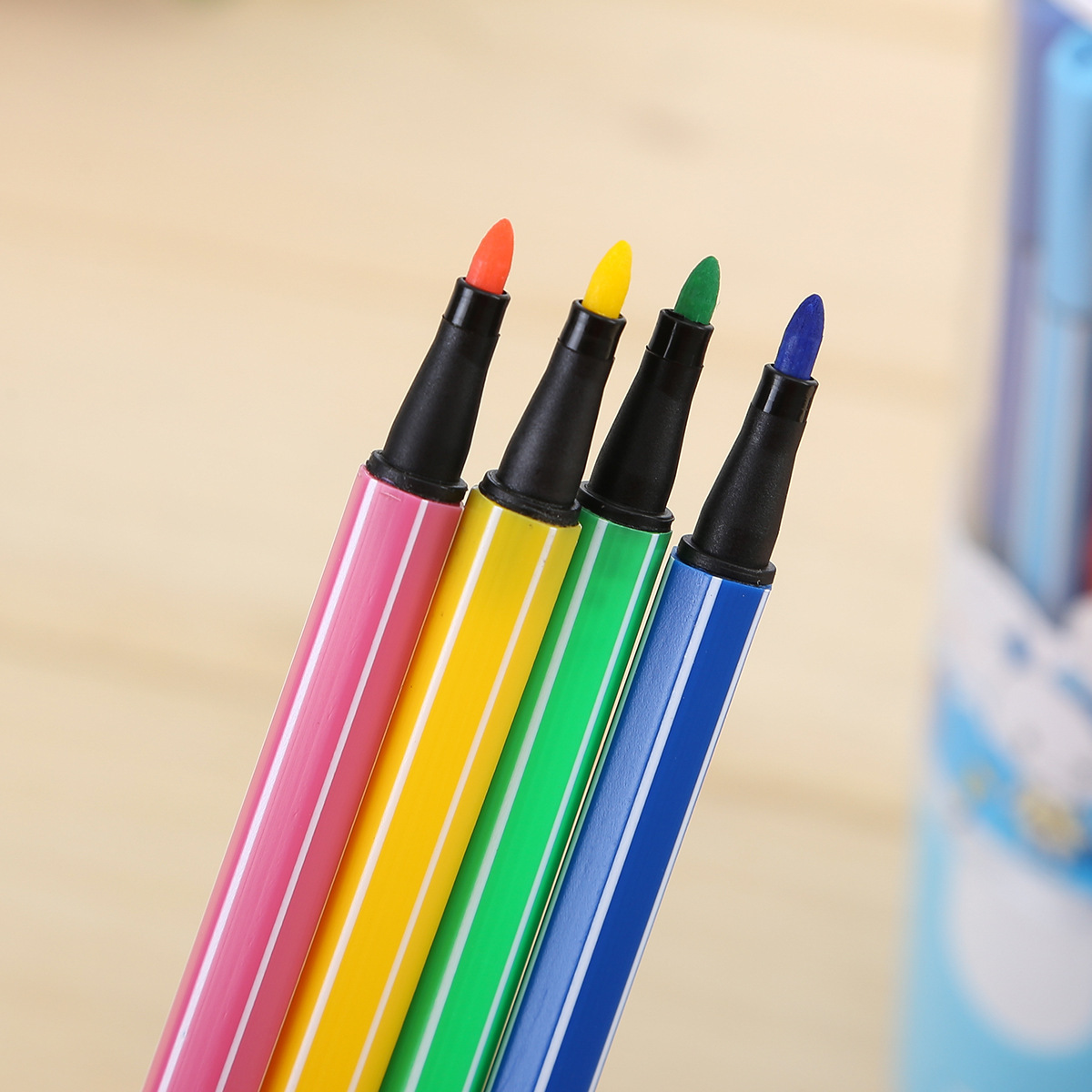 创意文具18色可水洗儿童绘画水彩笔套装 学生美术用品画笔批发