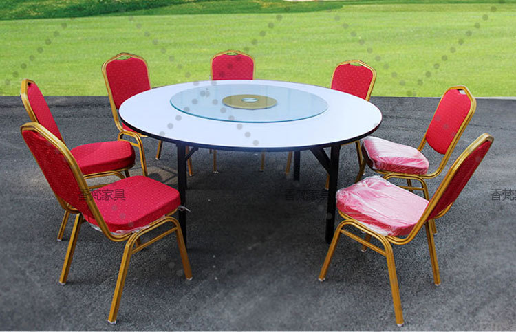 厂家批发酒店宴会餐桌椅 酒店饭店桌椅 折叠大圆桌 折叠桌椅