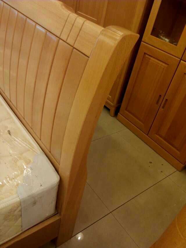 新款实木床全进口欧洲榉木1.5米 1.8米双人床 简约坚韧耐用