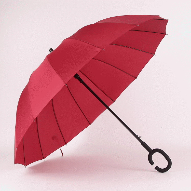 直销批发伞24股直杆雨伞c型手柄创意伞 高品质遮阳伞晴雨广告伞