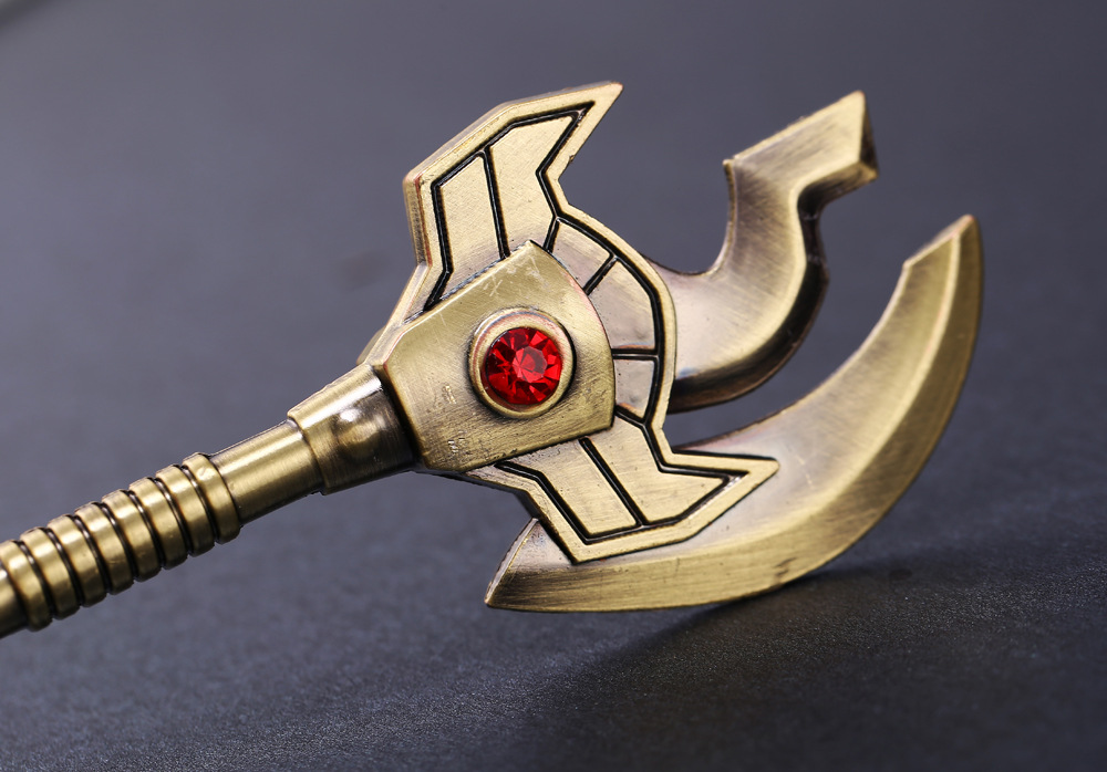 lol 英雄联盟 沙漠死神 内瑟斯 nasus 武器模型钥匙扣挂件 15cm