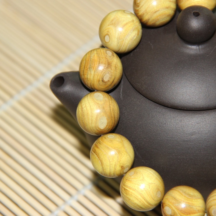 黄金柚木 黄金木 鬼脸对眼佛珠手串 男女手链 厂家直销批发