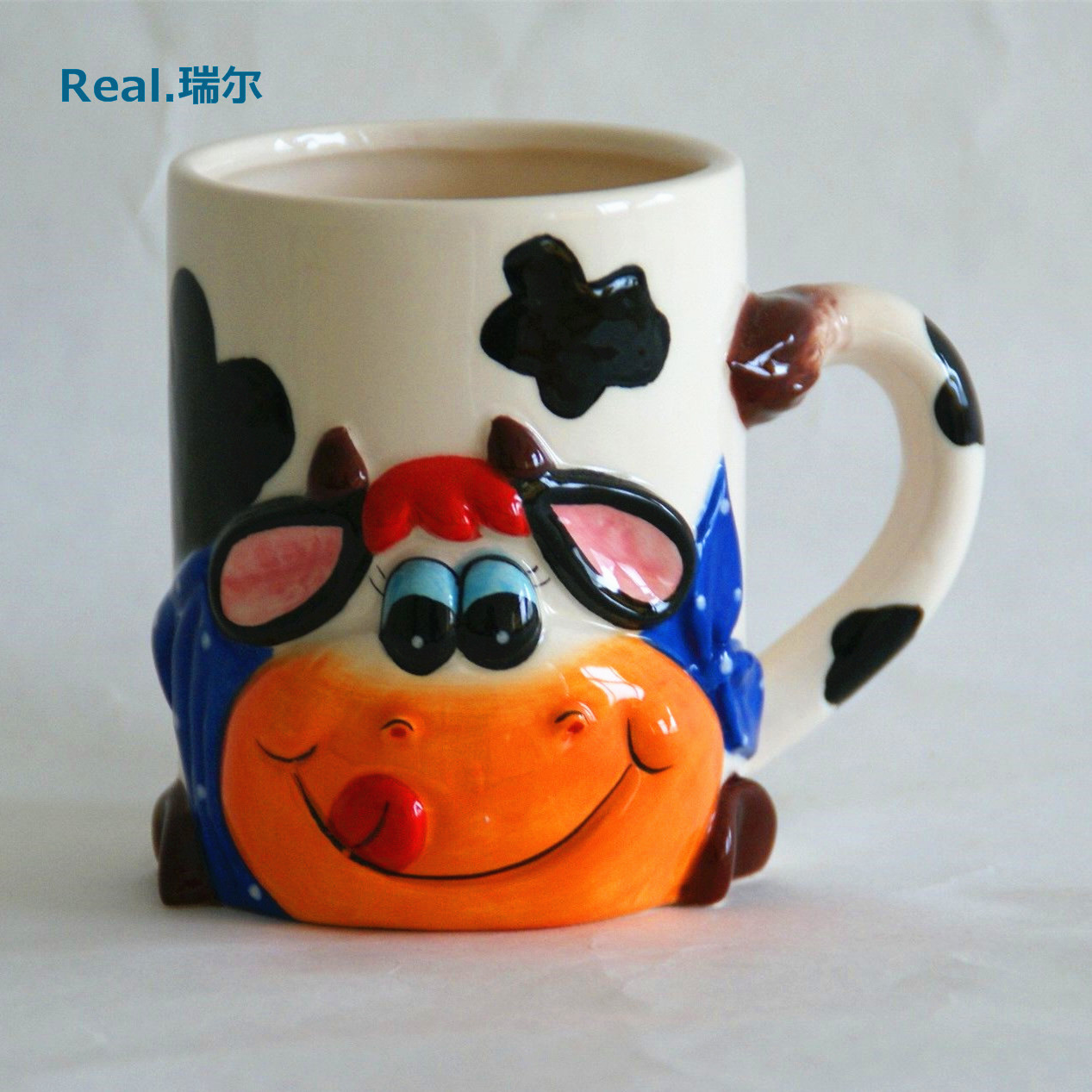 2022年新款牛杯  奶牛水杯 陶瓷牛奶杯 可爱陶瓷杯