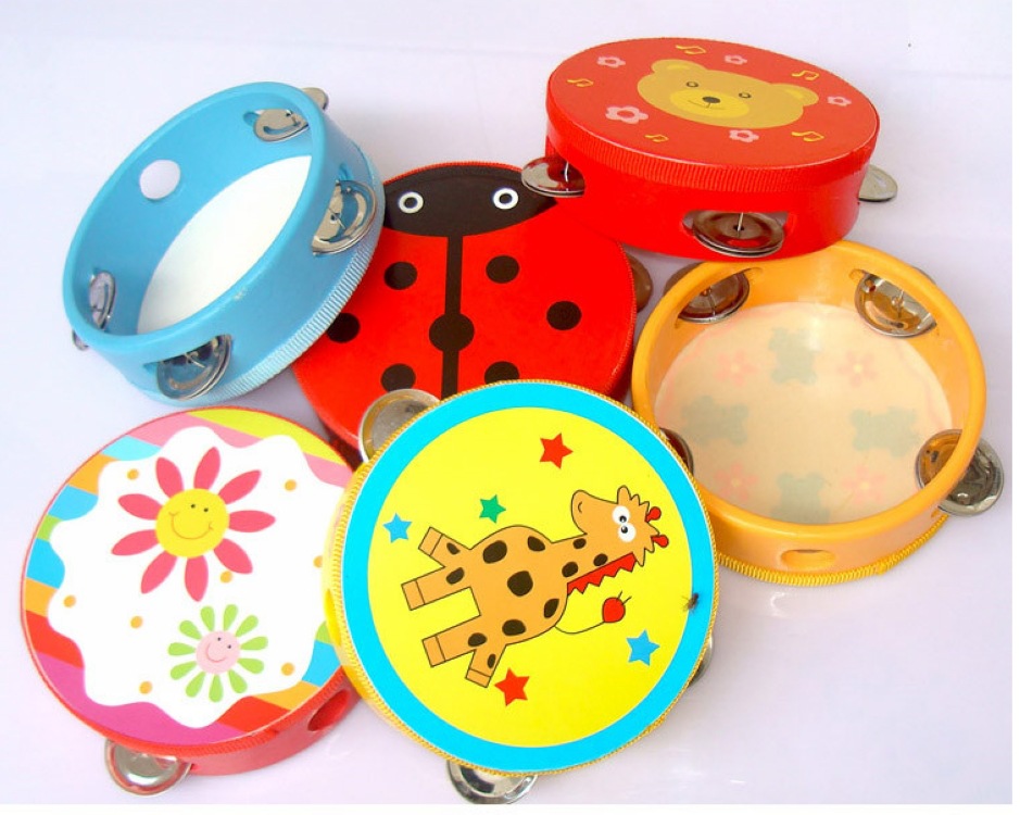 奥尔夫打击乐器*亲子游乐*铃鼓*卡通铃鼓 幼儿园舞蹈用品