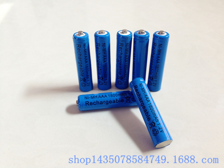 工厂供应aaa7号nimh充电电池1800mah12v可反复充电500次