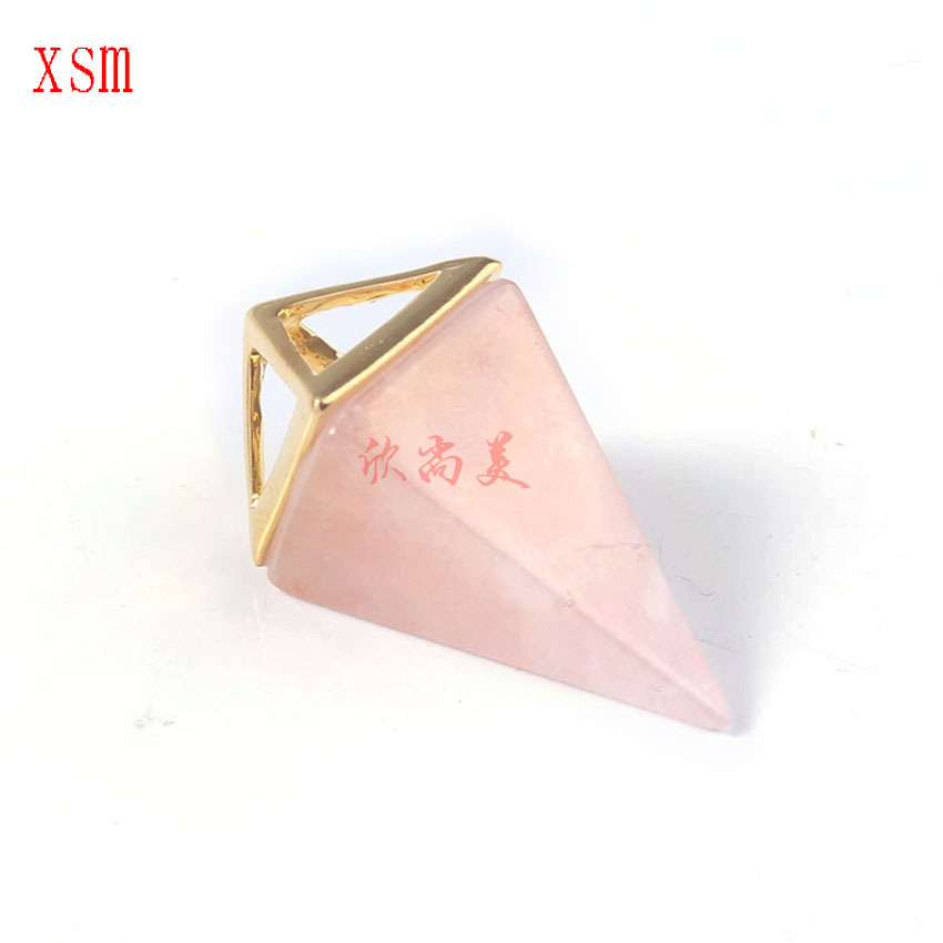 批发天然水晶吊坠 锥形吊坠 四角锥金字塔吊坠 欧美时尚饰品