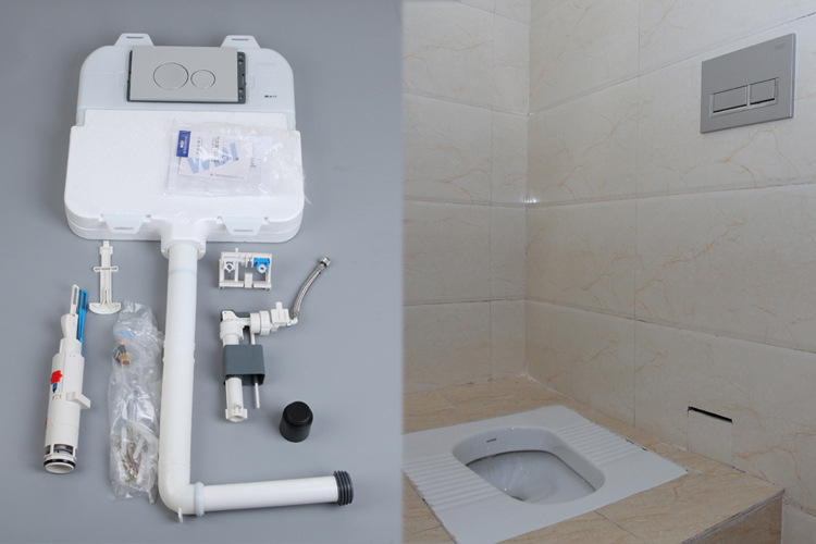 威迪亚蹲便器塑料暗藏水箱 隐藏式节能冲水箱 蹲坑专用批发