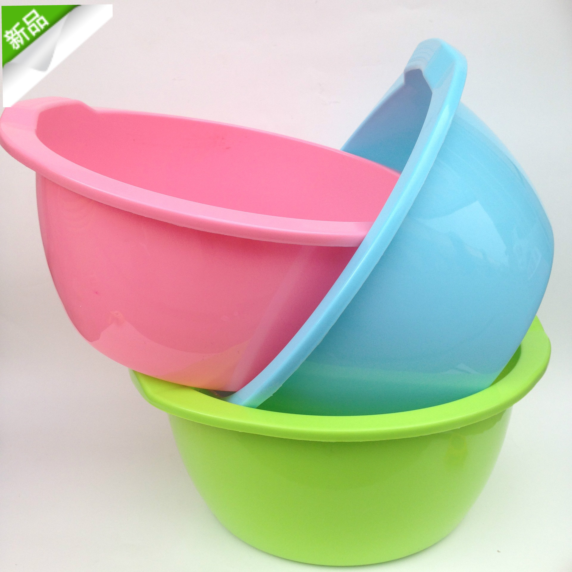 厂家直销家用塑料盆洗衣洗脸盆多用途双耳加深加厚盆促销赠品盆