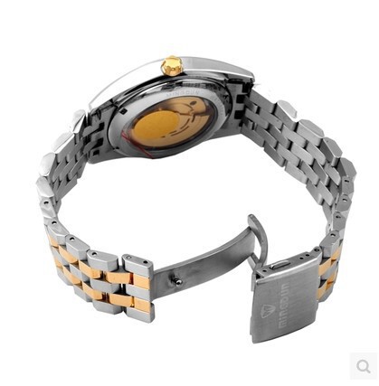 瑞士正品名盾机械手表 超薄情侣自动机械表 夜光腕表 男表 复古表