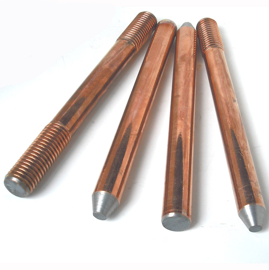 铜包钢接地棒 镀铜接地棒 电镀铜接地极 铜包钢接地极 14.2*1220