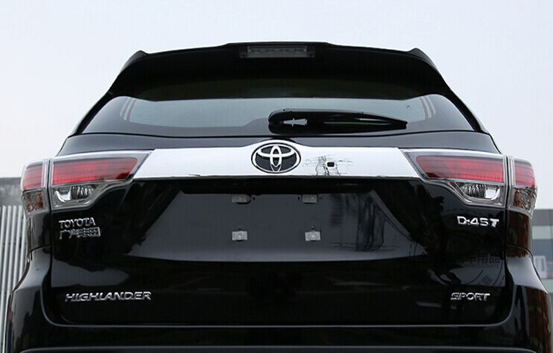 15汉兰达后饰条后尾门亮条新汉兰达后备箱饰条改装电镀镜面智能sx