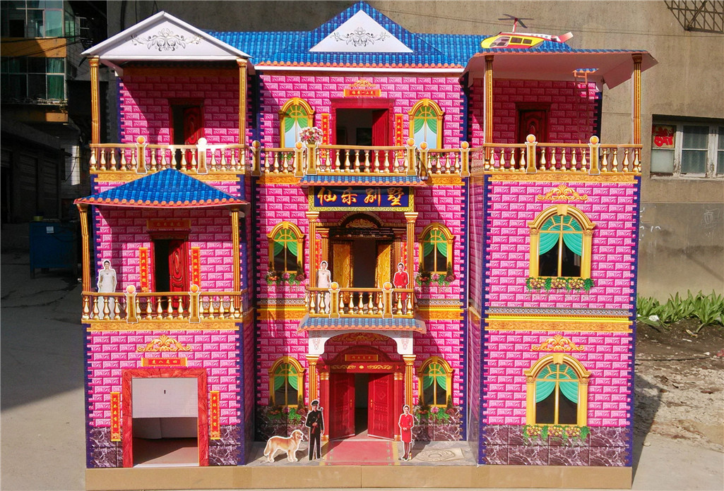 清明节祭祀用品_2016年新款纸别墅_厂家直销_纸扎灵屋