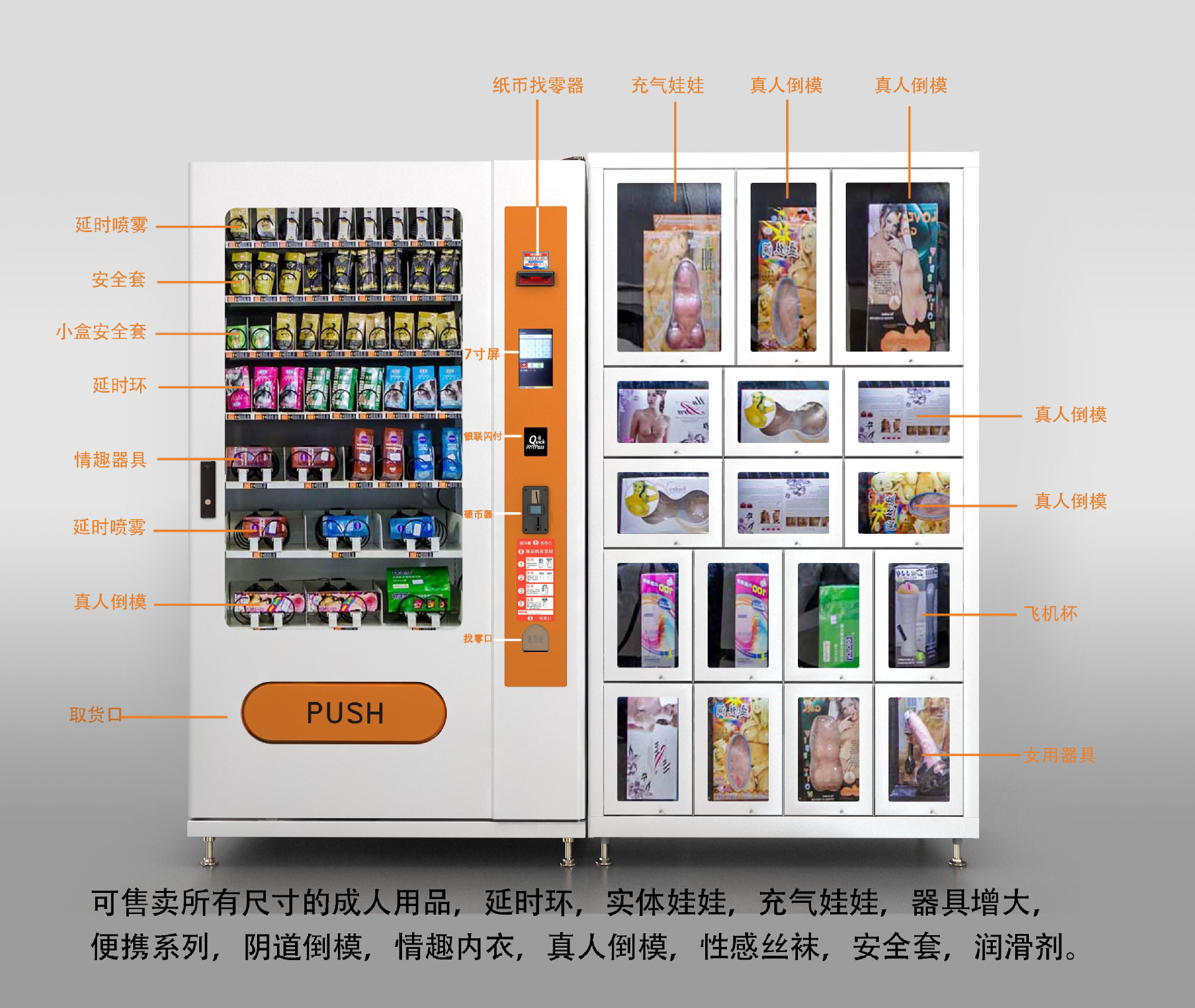 成人用品无人售货机加盟日用品贩卖机价格厂家性用品情趣用品