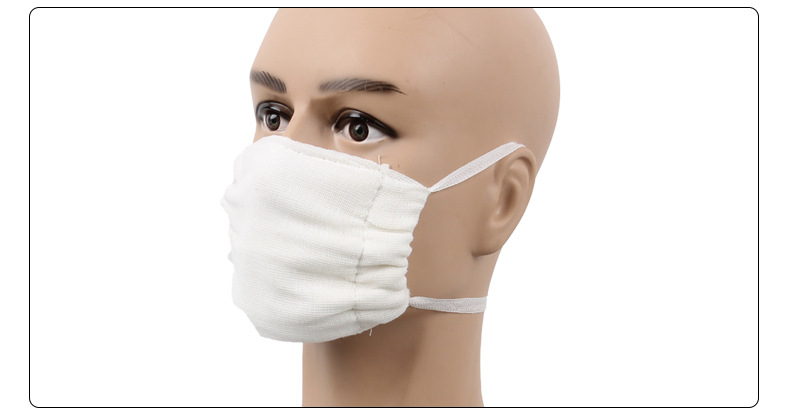 厂家供应工业劳保口罩脱脂棉防雾霾白色防尘防粉尘颗粒纱布口罩