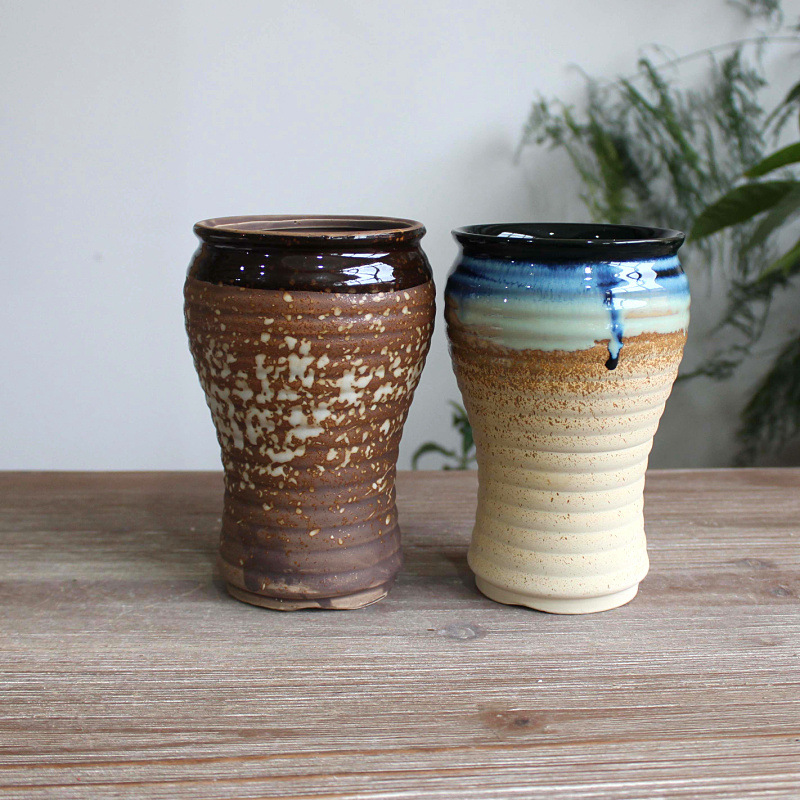 厂家直销zakka陶瓷多肉花盆 迷你花盆 新款流釉创意盆栽jb5331