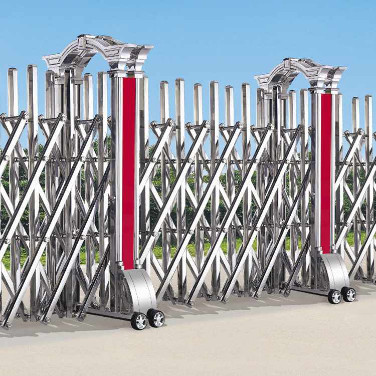 新款电动伸缩门 工厂大门 庭院门 伸缩门-推拉门