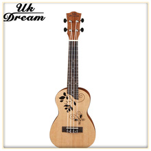 24寸云杉沙比利花孔小四弦琴 ukulele夏威夷小吉他UC-310