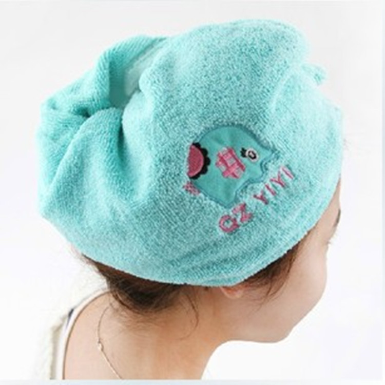 忧伤马戏团大象可爱薄荷小象沐浴帽超强吸水竹纤维干发帽
