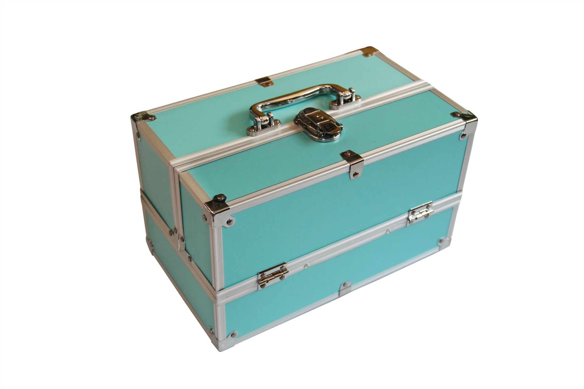 专业手提化妆箱双开多层美甲彩妆带锁化妆包