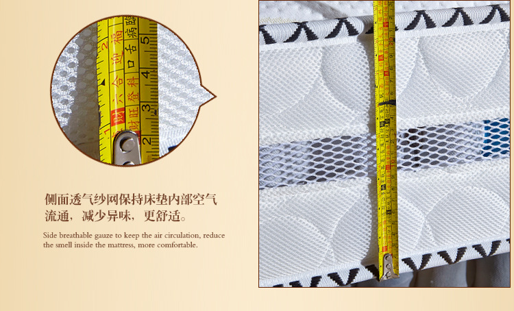 促销价 九区弹簧22cm厚乳胶偏软高档针织面料席梦思床垫
