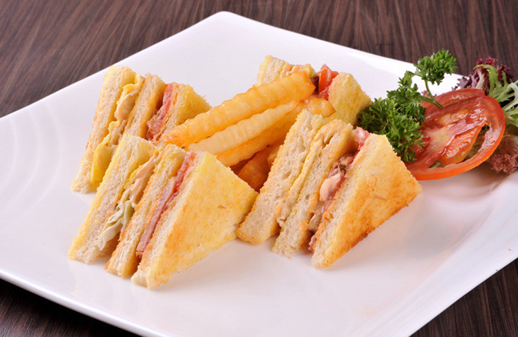 老曹牌三文治方火腿切片 三明治早餐专用方腿香肠380克 批发-其他太阳