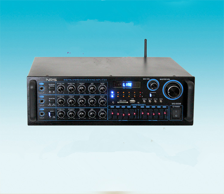 nrs 专业功放带蓝牙均衡器 家用ktv 会议插u盘sd卡