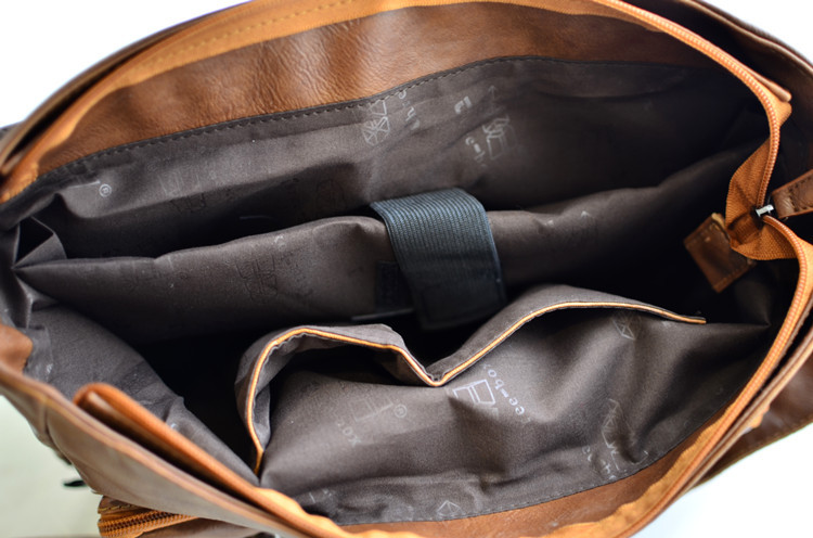 three box韩版潮流复古休闲学生大包男士背包单肩包斜挎包男包