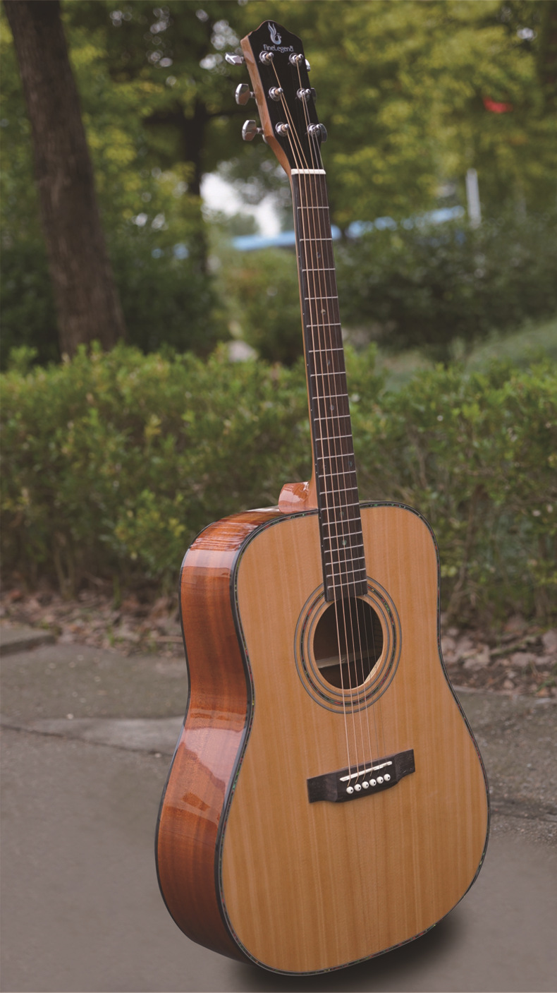 凤灵正品41寸民谣吉他学生练习演奏木吉他