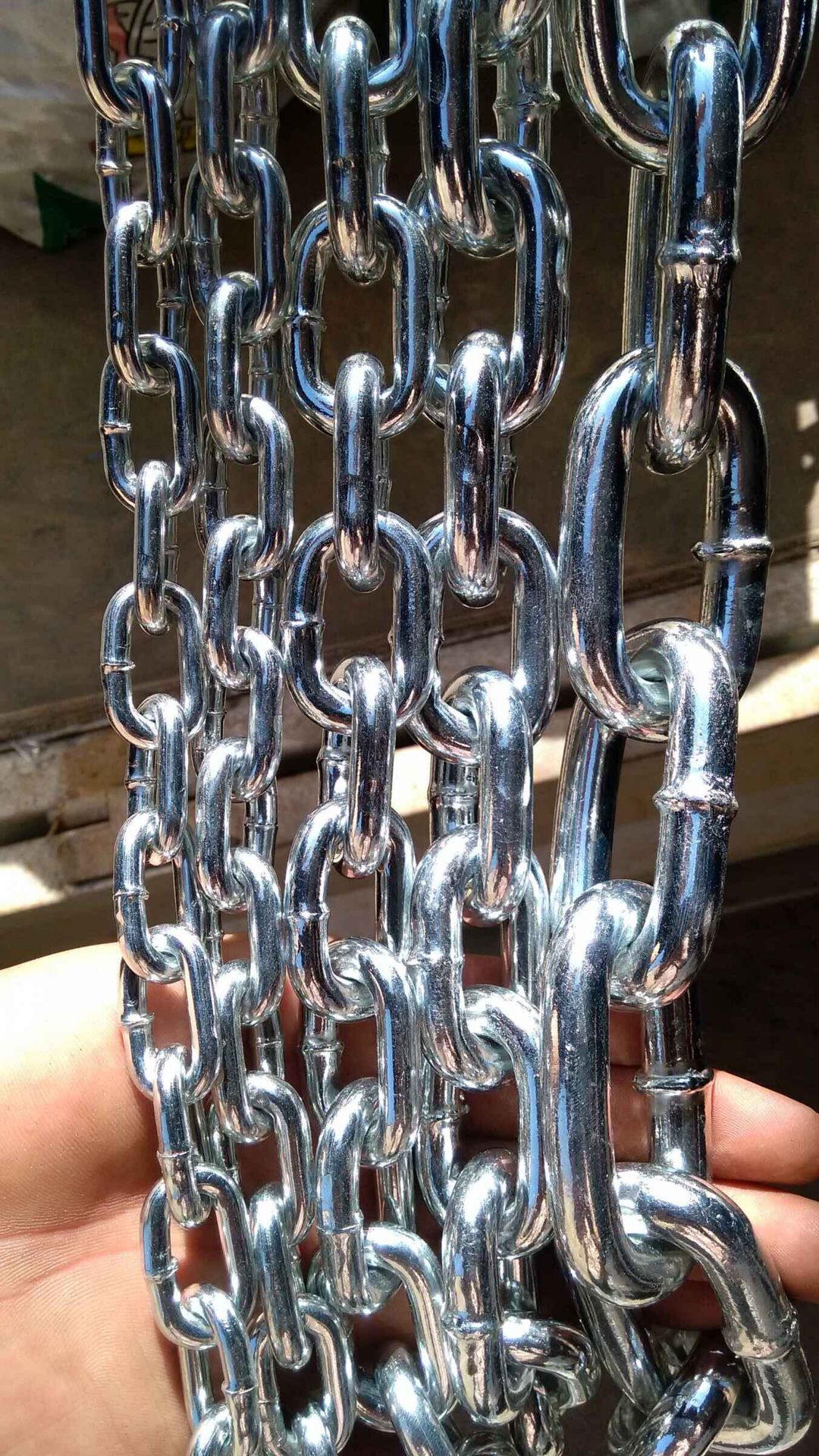 厂家直销德标din766链条3mm-28mm手工镀锌机用起重铁链批发定制