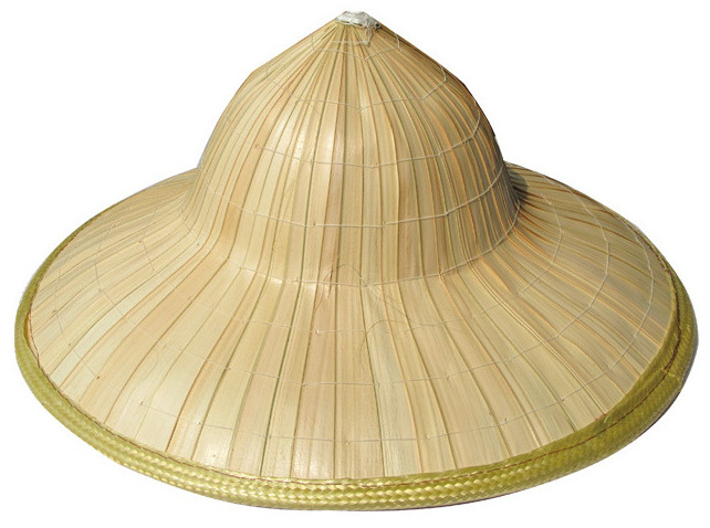 户外劳保粽叶斗笠帽子防晒林冲帽舞蹈越南帽大沿遮阳遮雨帽林宗帽