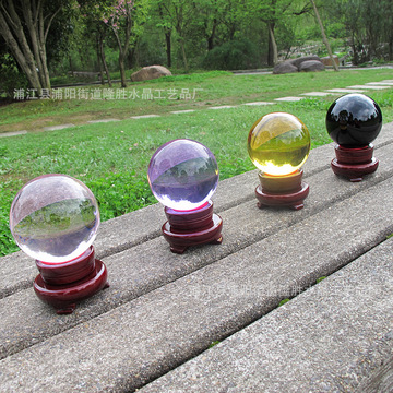 彩色玻璃球40mm工艺品桌面家居摆件4cm跨境货源水晶球七彩球