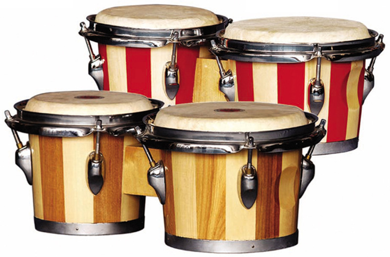 7寸和8寸原木双色电镀件普及邦戈鼓 表演用手鼓