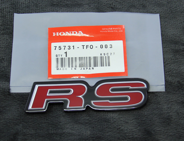 rs正品尾章honda原版红标本田rs车标车贴rs后备箱