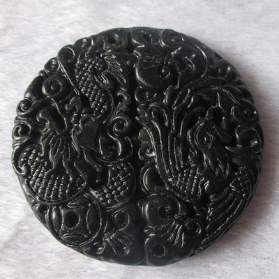 厂家直销天然黑绿玉吊坠 饰品 礼品批发