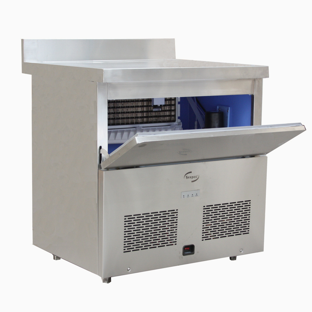 厂家直销嵌入式制冰机台下式制冰机方块冰制冰机sc-80a奶茶店设备