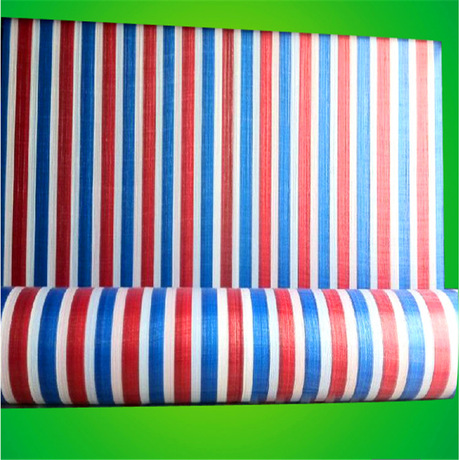 80g4米宽厂家直销专用防雨防嗮红白蓝三色彩条布耐磨高强度篷布