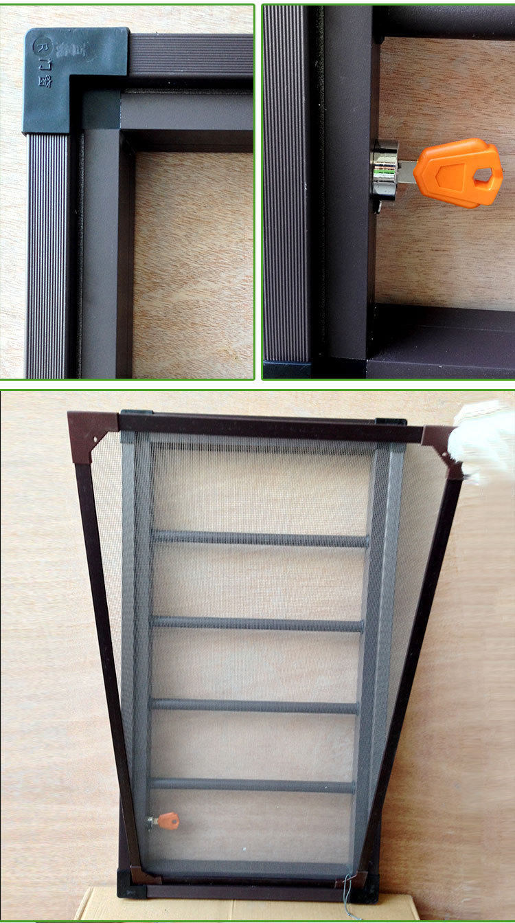 定制外开纱窗 新款三防护栏纱窗 磁性纱窗 防蚊虫纱窗厂家批发