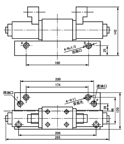 二位四通换向阀原理图图片