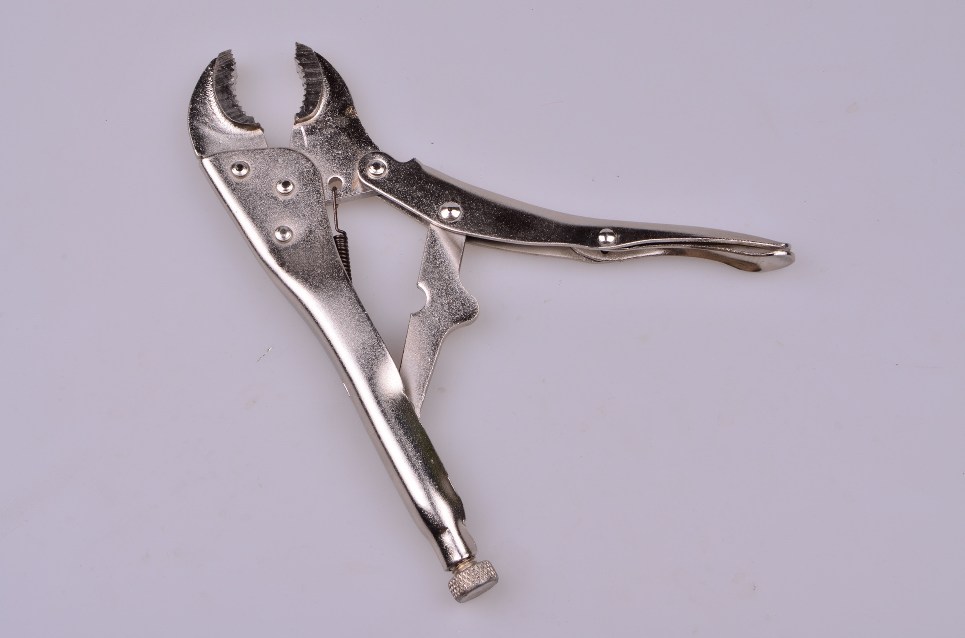 10寸圆嘴口优质大力钳子 光柄大力钳 45#钢重型钳子五金手动工具