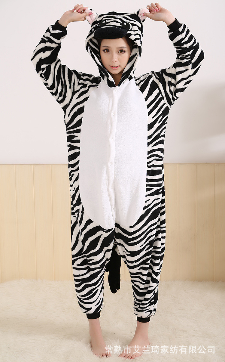 ebay热卖卡通成人动物连体睡衣摇粒绒斑