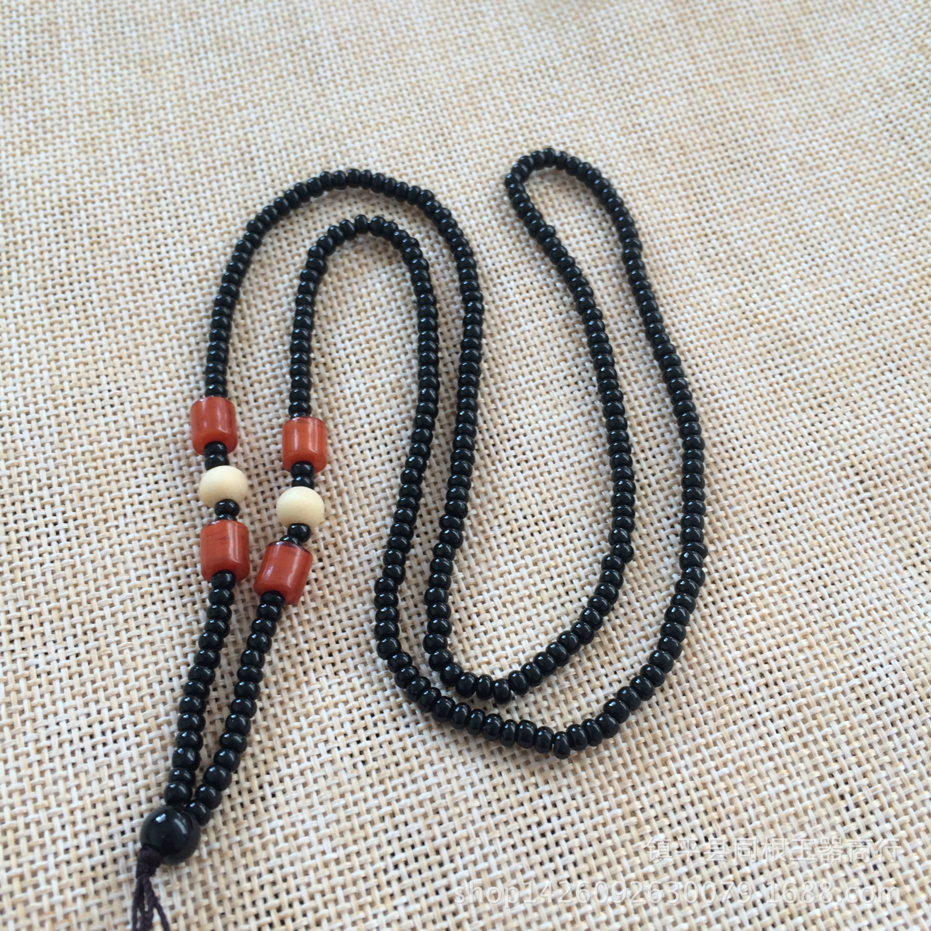 厂家直销 黑玛瑙项链绳 手工编织吊坠挂绳 展会 定制款 批发