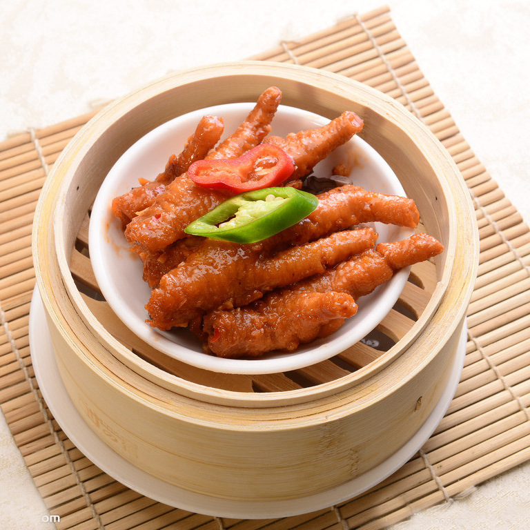 豉汁蒸凤爪20斤港式茶楼点心大鸡爪广东早茶广式冷冻炸凤爪批发