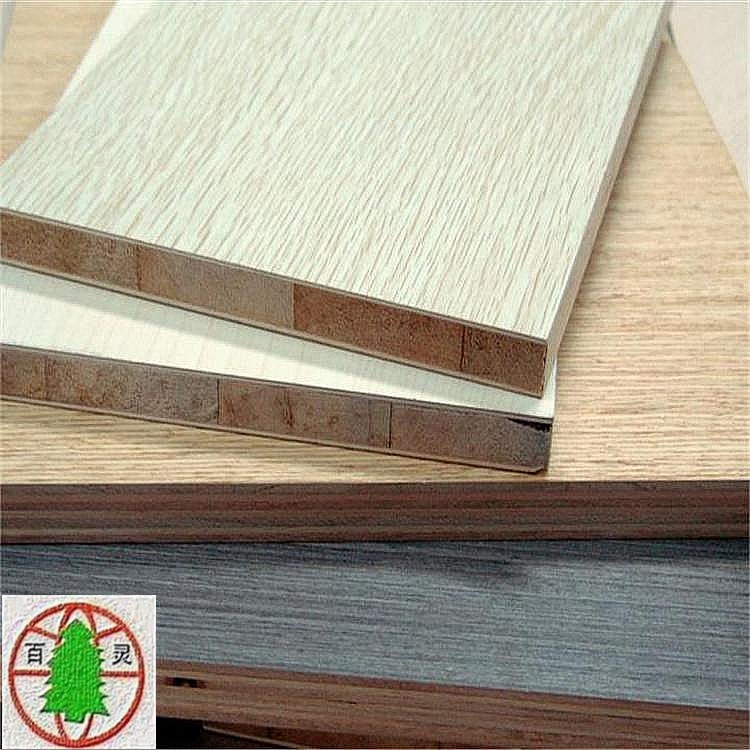 17mm生态板东北杨木芯机拼三胺饰面细木工板耐磨耐划痕耐污染环保